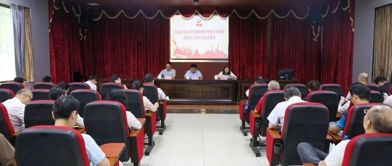 市农文旅集团有限公司党委召开党纪学习教育动员部署会